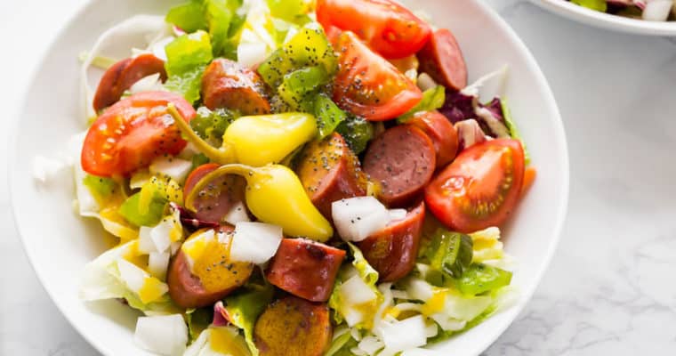 Chicago Style Hot Dog Salad