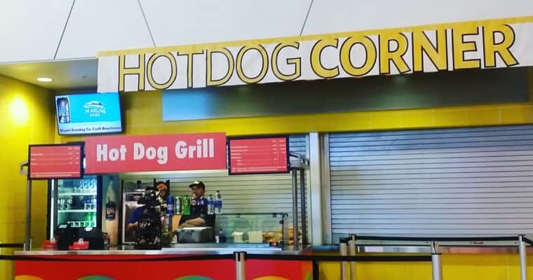 Hot Dog Grill at Marlins Park in Miami