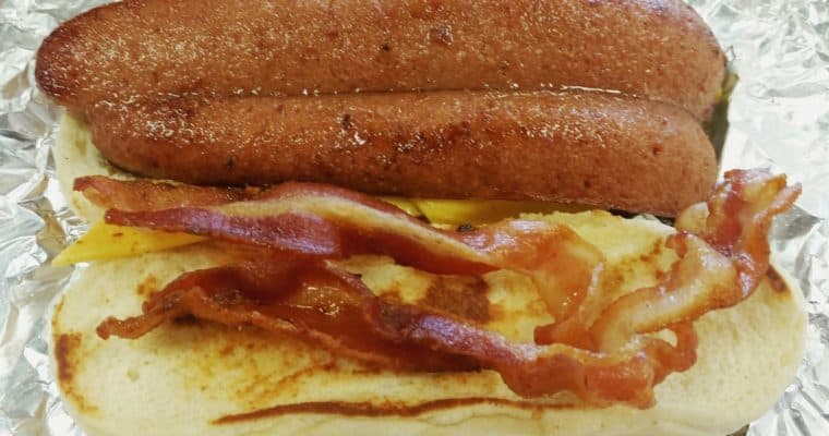 Five Guys Bacon Cheese Hot Dog Review