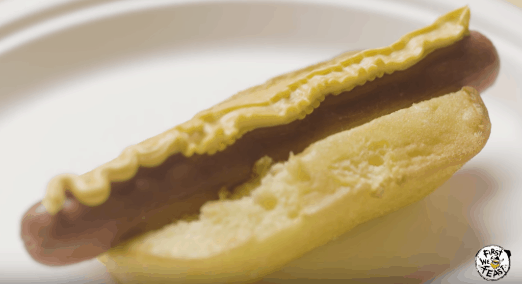 weird Al's cheesy twinkie hot dog sandwhich